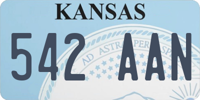 KS license plate 542AAN