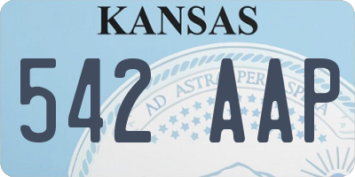 KS license plate 542AAP