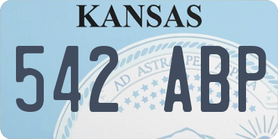 KS license plate 542ABP