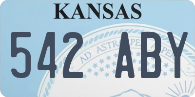 KS license plate 542ABY