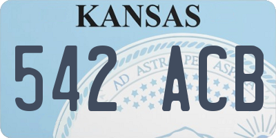 KS license plate 542ACB