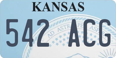 KS license plate 542ACG