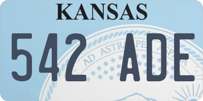 KS license plate 542ADE