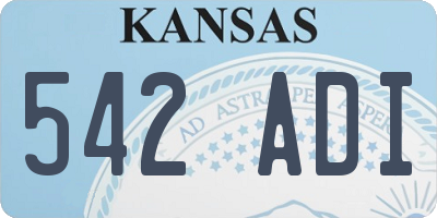 KS license plate 542ADI