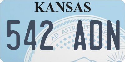 KS license plate 542ADN