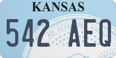 KS license plate 542AEQ