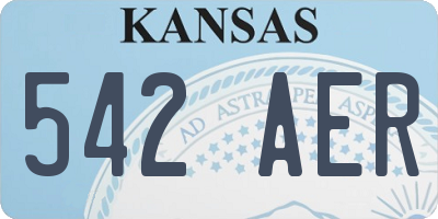 KS license plate 542AER