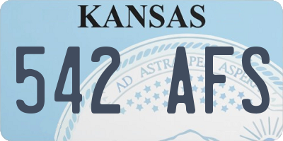 KS license plate 542AFS