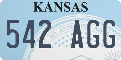 KS license plate 542AGG