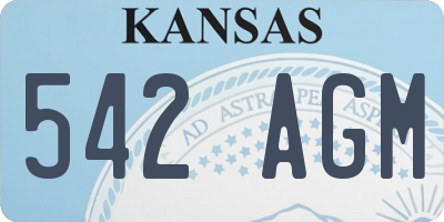 KS license plate 542AGM
