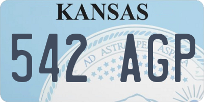 KS license plate 542AGP