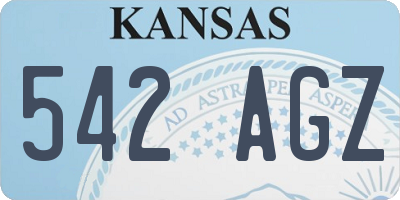 KS license plate 542AGZ