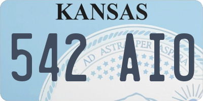 KS license plate 542AIO