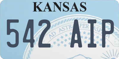 KS license plate 542AIP