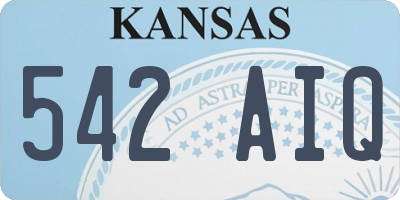 KS license plate 542AIQ