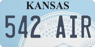 KS license plate 542AIR