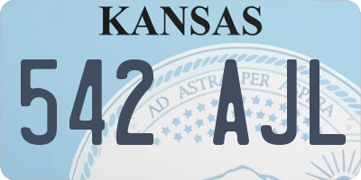 KS license plate 542AJL