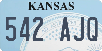 KS license plate 542AJQ