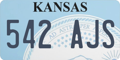 KS license plate 542AJS