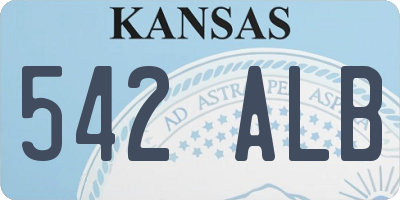 KS license plate 542ALB
