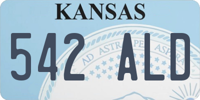 KS license plate 542ALD