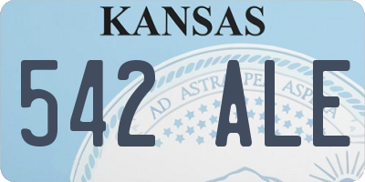 KS license plate 542ALE