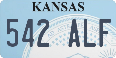 KS license plate 542ALF