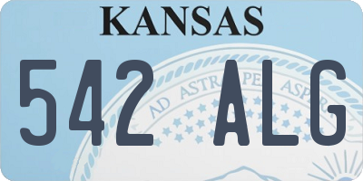 KS license plate 542ALG