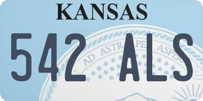 KS license plate 542ALS