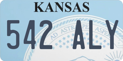 KS license plate 542ALY