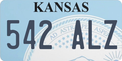KS license plate 542ALZ