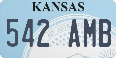 KS license plate 542AMB