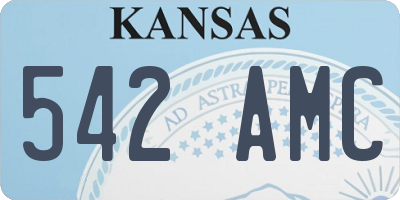KS license plate 542AMC
