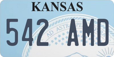 KS license plate 542AMD