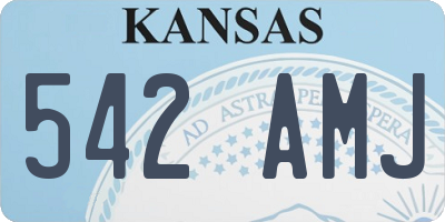 KS license plate 542AMJ