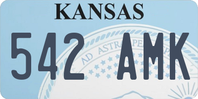 KS license plate 542AMK