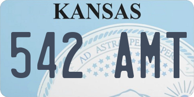 KS license plate 542AMT
