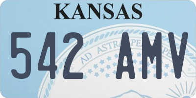KS license plate 542AMV