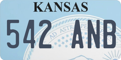 KS license plate 542ANB
