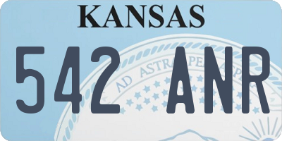 KS license plate 542ANR