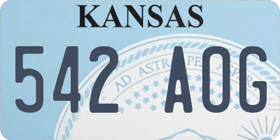 KS license plate 542AOG