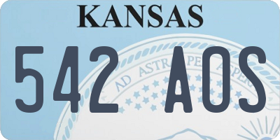 KS license plate 542AOS