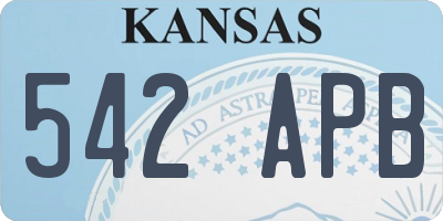 KS license plate 542APB