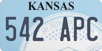 KS license plate 542APC