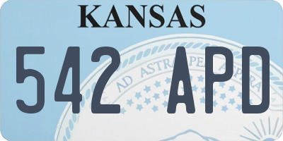 KS license plate 542APD