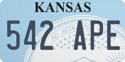 KS license plate 542APE