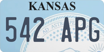 KS license plate 542APG