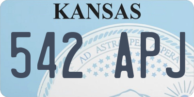 KS license plate 542APJ