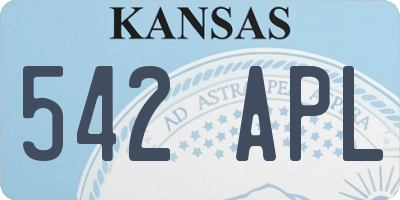 KS license plate 542APL