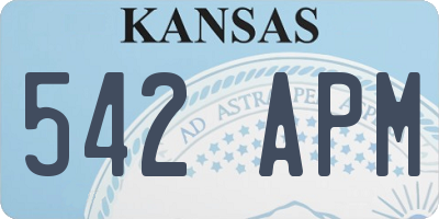 KS license plate 542APM